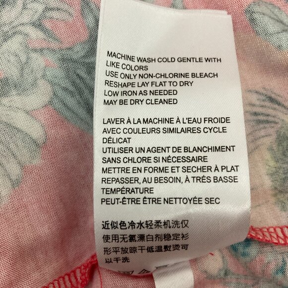 NWT Anthropologie Cascais Peasant Top Size L Pink Rose Floral Off-the-Shoulder - Picture 11 of 11